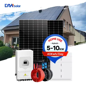 Sistema solar completo de 5 kva 3000w 5000w 8000w usinas de energia solar para uso doméstico