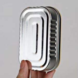 Caja Pequeña de Hojalata con Anilla de Apertura, Tapa Rectangular de Fácil Apertura, Reutilizable, para Sardinas - Product Image 6