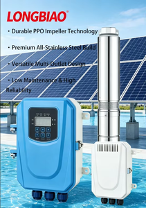 <span class=keywords><strong>Pompe</strong></span> <span class=keywords><strong>solaire</strong></span> submersible JC 4 pouces, débit max. 6,5 m³/h, moteur DC sans balais pour l'irrigation agricole, courant continu 110 V, hauteur de refoulement max. 112 m - Product Image 3
