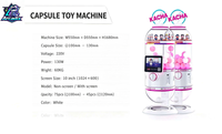 Distributeur automatique de capsules de jeu à écran tactile Arcadix Custom Shopping Mall Twist Egg, fonctionnant avec des pièces de monnaie