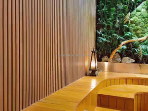 WPC 피리 판자 벽 보드 gadren 울타리 나무 베니어 대나무 및 나무 섬유 그릴 방수 내화 장식 외벽 패널 - Product Image 2