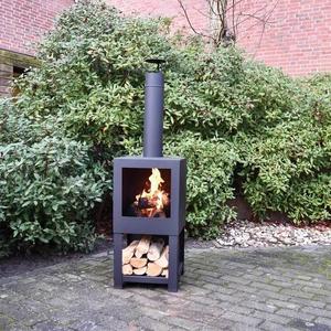 Modern Style 2 in 1 Multifunctional <strong>Outdoor</strong> Modern Wood <strong>Fireplace</strong> Black Patio <strong>Fireplace</strong> <strong>Outdoor</strong> Fire Pit - Product Image 1