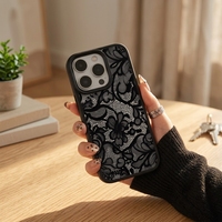Coque de téléphone magnétique 2-en-1 DIY personnalisable avec dentelle pour iPhone 11 12 13 14 15 16 17 Pro Max