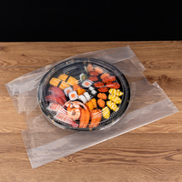 Sacs en plastique PE jetables à fond carré, imprimés sur mesure par Lokyo, impression offset, flexiloop, pour sushis, plats à emporter, en-cas, vente en gros