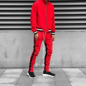 Chaqueta Deportiva Casual Unisex a Rayas, Corte Ajustado, con Cierre, para Hombre, de Poliéster, para Gimnasio, Entrenamiento y Fitness - Product Image 6