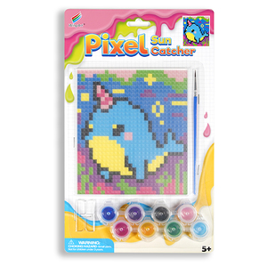 Kit de Pintura Acrílica Transparente No Tóxica <span class=keywords><strong>para</strong></span> Niños, Kit de Pintura de Píxeles de Ballena - Product Image 1