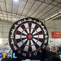 Tablero de Dardos Inflable de PVC THL de Alta Calidad (Tamaños de 3m a 7m) para Fútbol, Golf y Juegos Deportivos al Aire Libre