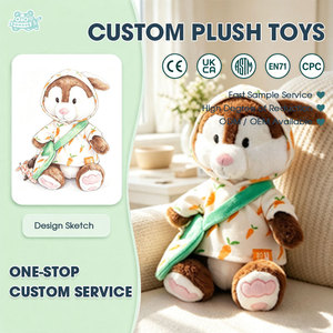 Prix d'usine OEM Lapin en peluche doux et confortable avec accessoires pour fêtes d'anniversaire d'enfants et jeux créatifs - Product Image 1