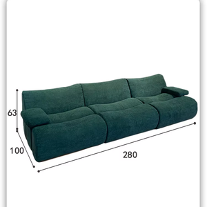 Sofá Seccional Moderno en Forma de L de 3 Plazas, Tapizado en Tela, sin Marco, con Espuma de Alta Densidad, para Sala de Estar, Apartamento u Hotel - Product Image 2