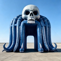 Arche gonflable personnalisée en forme de momie et de crâne pour Halloween, idéale pour les décorations de carnaval
