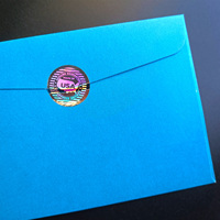 Autocollants en papier imperméables personnalisés avec code QR holographique 3D en cuivre, étiquettes personnalisées en couleur, impression sur machine pour bougies