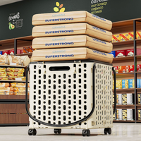Nouvelle charrette multifonctionnelle pour légumes, petite remorque pliable, chariot de courses domestique, chariot de supermarché