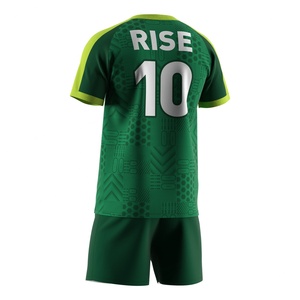 Ensemble de football léger pour équipe, maillot et short respirants, coutures renforcées pour adultes et jeunes - Product Image 2