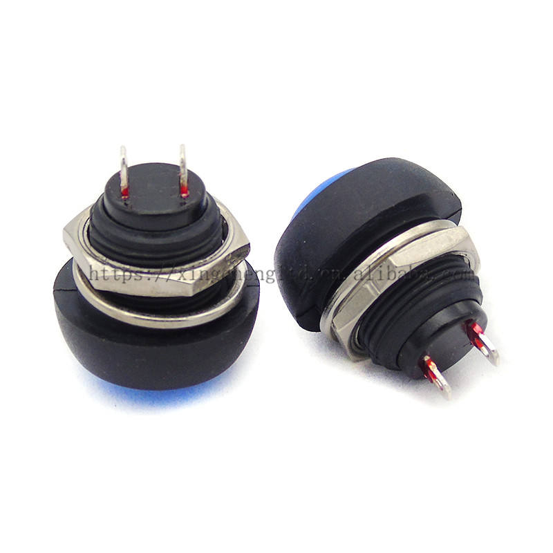 PBS-33B 2Pin Mini Switch 12mm 12V 1A Waterproof Momentary Push Button Switch Since the Reset Non-locking