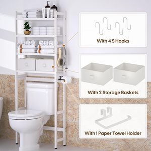 Étagère <span class=keywords><strong>de</strong></span> rangement pour salle <span class=keywords><strong>de</strong></span> bain Étagère <span class=keywords><strong>de</strong></span> rangement pour salle <span class=keywords><strong>de</strong></span> bain au-<span class=keywords><strong>dessus</strong></span> des toilettes - Product Image 4