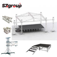 Truss de aleación de aluminio para escenario de eventos grandes, armazón de techo de concierto portátil y plegable en triángulo y patrón cuadrado