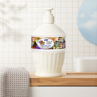 Savon liquide pour les mains en verre de luxe Dubaï vente en gros 20l personnalisé pétale lavage des mains savon liquide nature