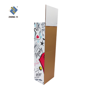 定制易组装广告纸板展示架促销地板零食展示架 - Product Image 1