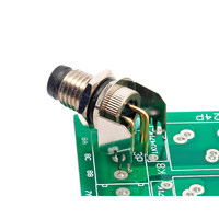 Connecteur circulaire M8 à 3, 4, 5, 6, 8 broches, femelle ou mâle, angle droit à 90 degrés, montage sur circuit imprimé, montage sur panneau