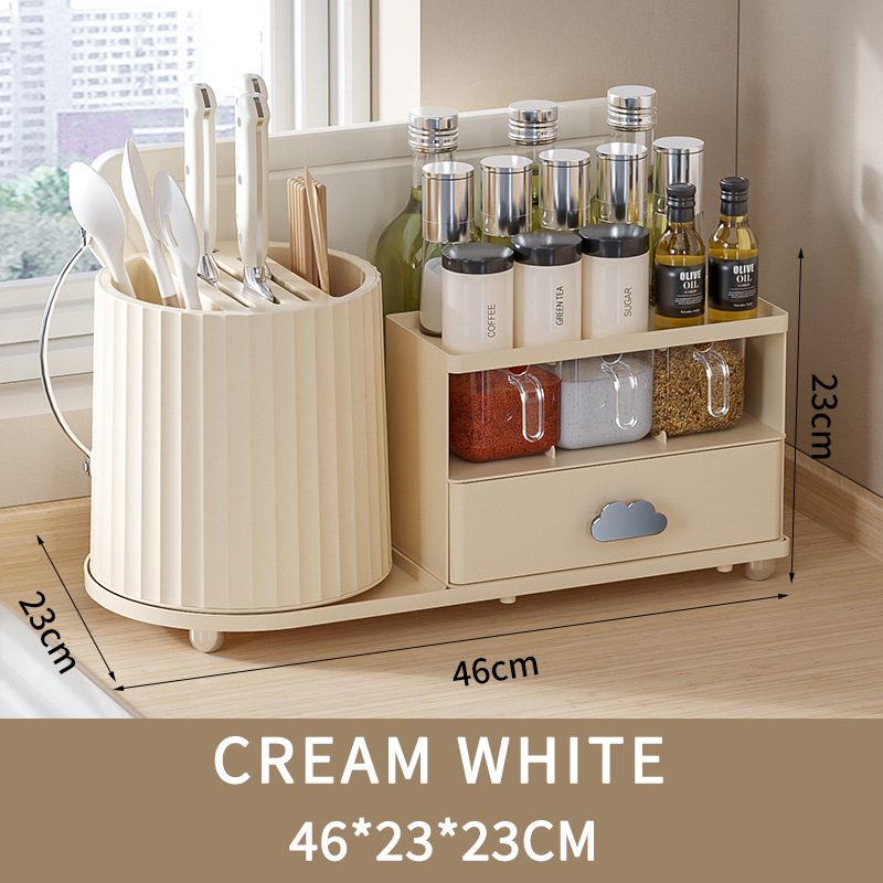 Cream White-rack de almacenamiento