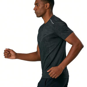 เสื้อยืดวิ่งออกกำลังกายแบบสั้น แขนสั้น พิมพ์ลายแบบซับลิเมชั่น คุณภาพสูง แห้งเร็ว ผลิตจากโพลีเอสเตอร์ 100% สำหรับผู้ชาย ออกแบบได้ตามต้องการ - Product Image 5