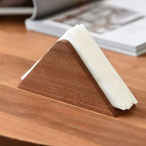 Bamboo Tissue <b>Box</b> Organizer with Metal Rod and Ball Design Nordic Style Desktop <b>Storage</b> Tray - Product Image 4