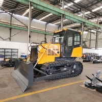 Bulldozer sur chenilles de 10 tonnes, 100 CV, pour travaux agricoles, mini-bulldozer d'origine chinoise en stock