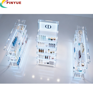 حامل عرض مستحضرات التجميل من الأكريليك بخمس طبقات مع شعار مخصص، حديث ومتين، خزانة عرض للمعارض ومتاجر التجزئة والسوبر ماركت - Product Image 6