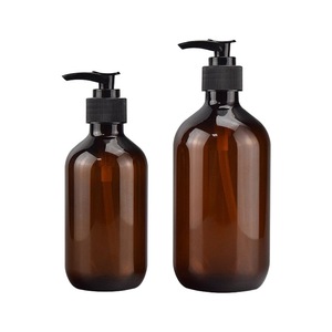 Yuanmai Suge Round Shoulder Plastic <b>Bottle</b> 300ml 500ml Lotion <b>Pump</b> Cosmetic Packaging Shampoo Refill - Product Image 2