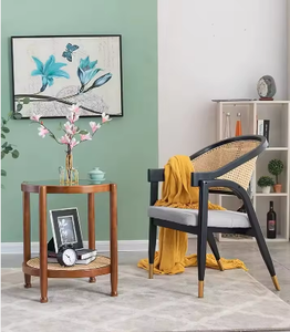 Plus Design <span class=keywords><strong>pas</strong></span> <span class=keywords><strong>cher</strong></span> prix de meubles de maison prix d'usine populaire coloré café rotin bois salle à manger cuisine restaurant chaises - Product Image 2