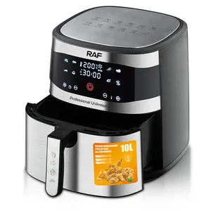 Raf Multifunctional Large Capacity Stainless Steel Inner 10L Oven Oil Free Electric Digital Air Fryers With LCD Display