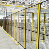 Línea de producción de taller, cercado, protección de seguridad, valla de poste de Metal, malla de alambre de hierro, Robot, cercado de pared límite
