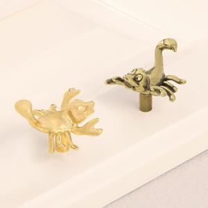 Kleine Scorpion Messing Tür knauf Schlafzimmer Kleider schrank Studie Schublade Messing Knopf - Product Image 3