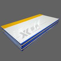 Panneau de protection de hockey en HDPE de 12 mm d'épaisseur, découpe assurant une trajectoire de rebond stable pour le puck, offre une haute performance de sécurité