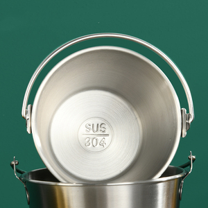 Cubos de metal de alta calidad, cubos de pollo frito de acero inoxidable, cubo de hielo - Product Image 1