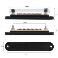 Auto 150A Terminal Bus Bar M4 M6 goujons batterie bloc de Distribution d'énergie rouge noir 12V barres omnibus de voiture pour bateau marin