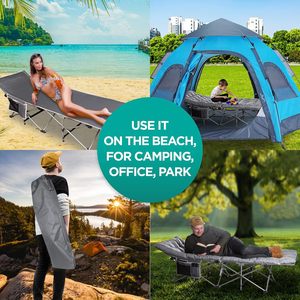 Materassino Premium per <span class=keywords><strong>Lettino</strong></span> <span class=keywords><strong>da</strong></span> <span class=keywords><strong>Campeggio</strong></span>, Spessore 3 Pollici, Comodo Materassino per Dormire all'Aperto con Superficie in Misto Cotone, Leggero e Resistente - Product Image 5