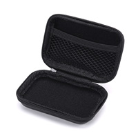 Étui de rangement à fermeture éclair en EVA adapté aux écouteurs Bluetooth et aux câbles de données, sac de rangement rigide multifonctionnel portable et résistant aux chocs