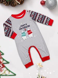 Novo Pulôver de Poliéster Plus Size para Pais e Filhos, Roupa de Casa com Estampa de Urso e Letras, Pijamas de Natal em Família - Product Image 6