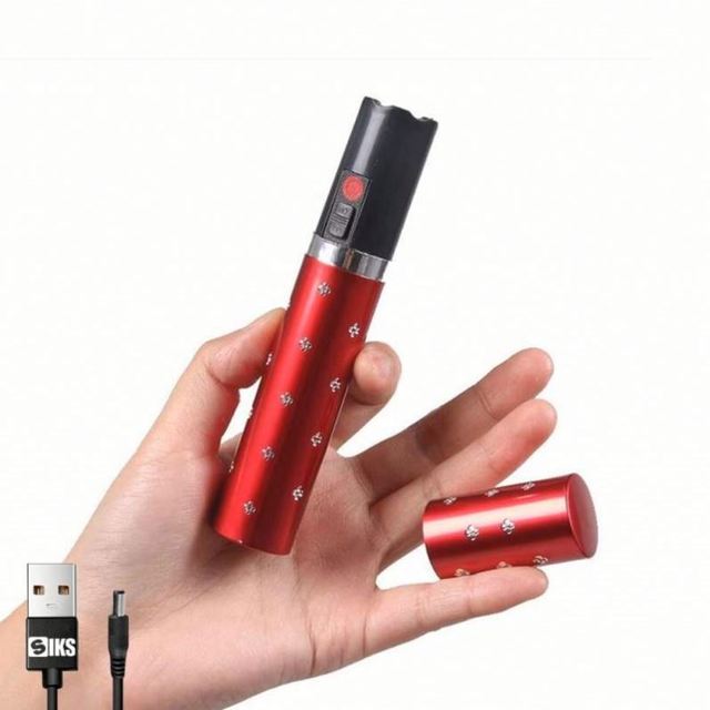 Wholesale Lipstick-Style Rechargeable LED Flashlight Keychain for Women Emergency Lighting Powerful Outdoor Flashlight