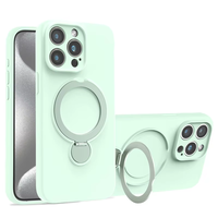 Étuis de téléphone en Silicone liquide pour iPhone 17 16 15 14 13ProMax support de rotation à 360 ° support magnétique coque antichoc pour femmes filles