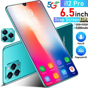 Wholesale Unlock Cheap Price IP12 Pro 12GB+512GB Telefones 6.5 inch Android Deca Core 5G Cell Smart Mobile Phone