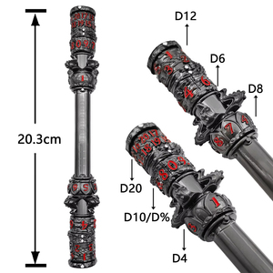 Người Đàn Ông Đặc Biệt Cổ Retro 7 Trong 1 Kim Loại Polyhedralmagical RPG Dice Stick Tay Spinner Huyền Thoại Wukong Vàng Cudgel - Product Image 6