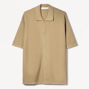 เสื้อเชิ้ตผ้าถักเนื้อนุ่มลายเรียบ ปักโลโก้ตามสั่ง แขนสั้น ใส่ได้ในฤดูร้อน ติดกระดุม - Product Image 5