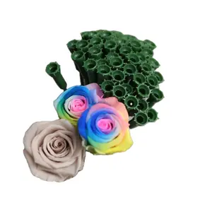 البلاستيك روز ينبع بوكيه ورد صناعي الجذعية تستخدم لجعل أزهار محفوظة في صندوق أكرليك