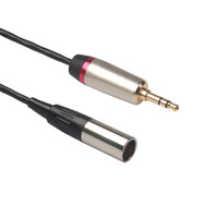 Câble audio vidéo professionnel pour microphone et guitare, 3,5 mm stéréo mâle, mini XLR 3 broches mâle, connecteur TRS, cuivre nu, vente chaude