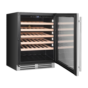 Porte 127L Réfrigérateur à vin Ventilateur de température électronique électrique Refroidissement LED blanche Lumière intérieure VI46S Intégré en acier inoxydable - Product Image 5