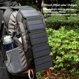 Travel Gear Folding Outdoor <b>Solar</b> Charger Portable 2.1A USB Output Devices Camp Hiking Backpack Travel <b>Power</b> Supply - Product Image 4