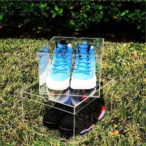 Giày Sneaker Trong Suốt Chất Lượng Cao 15X6 Hộp Acrylic Hộp Trưng Bày Acrylic Hộp Đựng Giày Acrylic Có Nắp - Product Image 1