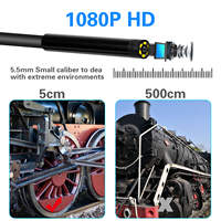 Caméra d'inspection endoscopique industrielle WIFI Full HD 1080P Y13 avec objectif de 3,9 mm, câble rigide de 5 m, caméra endoscopique WIFI